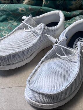 Hey Dude Wally Funk Mono Ghosted White Slip On Shoes Mens 12